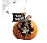 Generico Halloween Ornaments for Tree - GNOME Pumpkin Pendant, Hangable Ornament GNOME Pumpkin Pendant, 2D Acrylic Charm Halloween Pendants for Keychain Backpack Window Door Car Rearview Mirror Decor