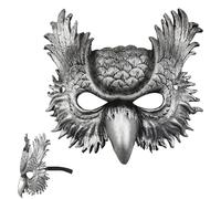 Generico Halloween Owl muask - PU Animal Carnival Masquerade muask | Cosplay Owl Costume Prop, Silver Masque For Party & Performance