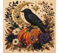 Generico Halloween Pearl Art Kit for Adults 3D Diamond Painting DIY Kit(B)