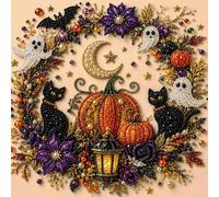 Generico Halloween Pearl Art Kit for Adults 3D Diamond Painting DIY Kit(D)