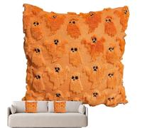 Generico Halloween Pillow Cases, Ghost Pillows Covers, 45x45cm/17.72x17.72 Inches 3d Embroidered Plush, Invisible Zipper Design, Bedroom Kitchen Couch Bed Fall Christmas Decoration