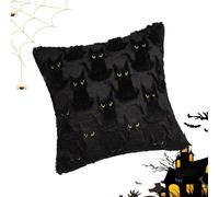 Genérico Halloween Pillow Covers - Halloween Black Cat Embroidered Pillow Cases | Couch Decor Pillowcase For Apartment Hotel Bedroom Living Room Entryway