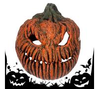 Generico Halloween Porch Light Cover - Spooky Pumpkin | 3D Wall Lamp Shade | Elastic Strap Mount Wearable Prop, PU Lantern Shell 11x8.6 Inch, Spooky Outdoor Decor, for Front Porch Garage Entryway