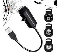 Generico Halloween Projector, 3-Mode Magnetic LED Lamp, 360-Degree Rotating Skeleton Ghost Light, USB-Powered Spooky Display, Driveways, Tunnels, Haunted Houses, Halloween Yard And Indoor Decor