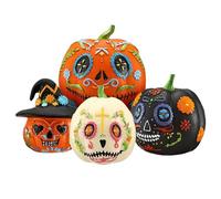 Generico Halloween Pumpkin Decorations - Stacked Halloween Decor, Spooky Pumpkin Statue Ornament for Indoor Outdoor Hallween Party Decorations Yard Garden Porch Mantel Desk Horror Holiday Display