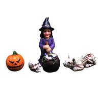 Generico Halloween Resin Miniatures Spooky Garden Statues, : 7 * 6 * 9CM