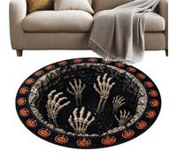 Generico Halloween Rug - Non-Slip Soft Rug | Halloween Round Floor Mat