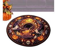 Generico Halloween Rug, Optical Illusion Seasonal Doormat, Festive Area Rug