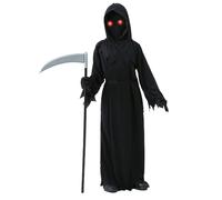 Generico Halloween Scary Costumes, Robe Very Costume - Unisex Creepy Horror Costumes with Gloves & Scythe for Cosplay, Dress Up Parties