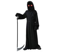Generico Halloween Scary Costumes, Robe Very Costume - Unisex Creepy Horror Costumes with Gloves & Scythe for Cosplay, Dress Up Parties