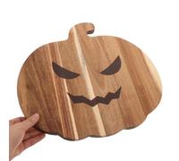 Generico Halloween Serving Tray - Pumpkin Wood Board | With Handle
