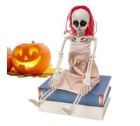 Generico Halloween Skeleton Decorations Red-Haired Girl Skeleton Prop Decor