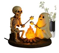 Generico Halloween Skeleton Ghost Lamp - Resin Flame Nightlight