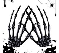 Generico Halloween Skeleton Hands, Realistic Horror Ornament Props, Fake Arms Haunted Decor, Creepy Hangable Decoration for Porch, Windowsill, Mantel, Desk, Doorway, Wall, Yard, Halloween Display