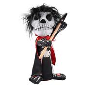Generico Halloween Skeleton, Posable Skeleton Figure, 6.3x5.51x12.2 Inches, Compact Yet Glowing Eyes & Sound Effects, Spooky Decoration for Haunted House, Indoor, Home, Desk, Festival and Party