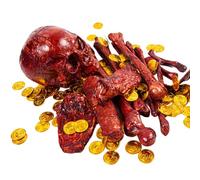 Generico Halloween Skeletons, Life-Size Skull Bone Set, Realistic Props, Spooky Decor, Compact Ideal for Indoor Outdoor Use, Lawn, Porch, Yard, Carnival, and Haunted House Parties