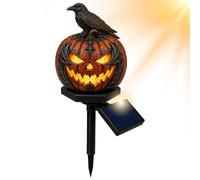 Generico Halloween Solar Garden Light - 39cm 15.35in Pumpkin Lantern Design