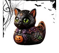 Generico Halloween Statue - Black Cat Duck Decor Desk Centerpieces