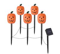 Generico Halloween String Solar Lights - Waterproof Pumpkin Orange Lantern Stakes String Lights | Scary Pumpkin Path Marker Lighting for Yard Driveway Patio Lawn Tree Spooky Night Party