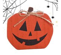 Generico Halloween Table Decorations, Wooden Halloween Signs with Pumpkin Hat, Ghost, Candy Corn, And Bat Figures, Tiered Tray Tabletop Ornaments for Desk, Home, Shelf, Room, Kitchen