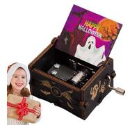 Generico Halloween Theme Music Box - Nightmare Before Music Box | Hand Crank Musîc Boxes | Classical Wood Musical Boxes | Vintage Wooden Musical Bôx| Wind-Up Halloween Musîc Bôx