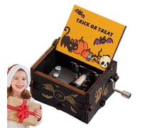 Generico Halloween Theme Music Box - Nightmare Before Music Box | Hand Crank Musîc Boxes | Classical Wood Musical Boxes | Vintage Wooden Musical Bôx| Wind-Up Halloween Musîc Bôx