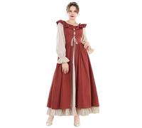 Generico Halloween Vestito Donna Gotico Da Palazzo Medievale Costumi Di Halloween Vintage Vittoriano Vestito Da Strega Taglie Forti Lungo Abito Da Sera Cosplay Curvy Carnevale Abiti Da Ballo