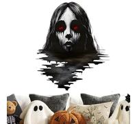 Generico Halloween Wall Decals - 11.8inches, 3D Ghost Window Sticker, Removable | Reusable Boo Ghost Wall Decor, Halloween Decorations for Living Room Bedroom Window Floor Haunted House