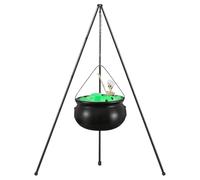 Generico Halloween Witch Cauldron - Gigante Calderone Gonfiabile con Luci A LED E Porta | Decorazione di Halloween All'aperto Accattivante con E Tethers, Materiale Impermeabile E Resistente PE