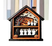 Generico Halloween Wooden Haunted House | Wooden Ghost Spooky Decoration |