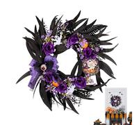 Generico Halloween Wreath for Front Door, Spooky Halloween Decoration Wreath, Seasonal Decor for Home, Holiday Decorations for Porch Entrance Outdoor Window Party Wall Indoor Display