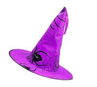 Generico Halween Web Print Hat - Cappello Da Festa In Costume SpiderWeb | Cappelli Da Mago Con Stregone Di Ragno Decorativo, Cappello Daostume Da Esterno, Fai Sentire La Tua Famiglia E I Tuoi Amic