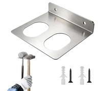 Generico Hammer Rack - 11x9.5cm/4.33x3.74 Inches Double Slots Stainless Organizer - with Screws Hammer Holder Wall Mount,for Workshop Outdoor Woodworking Studio Shed Yard