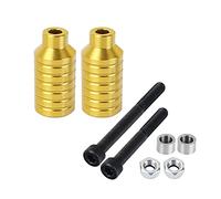 Generico Han-Store Adatta for PRO Scooter Pegs Parti di Scooter in Alluminio Adatta for Stunt Scooter Kick Scooter Sostituzione con Axle Scooter Accessori 2pcs / Set Practical (Color : Gold)