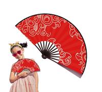 Genérico Hand Fan Foldable - Decorative Folding Handheld Fan, Elegant Printed Fabric, Strong Frame Construction, Compact Pocket Size | Summer Cooling Tool, Stage Prop, Costume Accessory