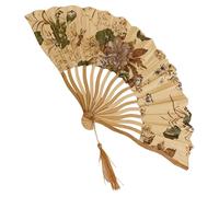 Generico Hand Fan Foldable, Vintage Folding Fan, Clacking Handheld Cooling Tool, Lightweight Travel Accessory for Summer, Wedding, Party, Festivals, Concerts, Outdoor Use, 36x20cm