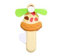 Generico Hand Press Fan, Fan Toy, Cooling Fans Cute Design Pizza Theme Child Friendly Lightweight Build Portable Size, for Boys Girls, Indoors, Outdoor 5.51x2.36x1.38 Inches