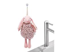 Generico Hand Towel - Chenille Bunny Pom-Pom Hand Towel | Quick Drying Microfiber Hanging | Creative Decorative Hands Wipes For Bathroom, Kitchen, Children's Room And Toilet