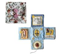Generico Handcrafted Pocket Devotional, Portable Daily Prayer Book, Foldable Compact Size, Based Mini Scripture for Communion, Baptism, Home, Travel, Spiritual Practice, Gift Keepsake