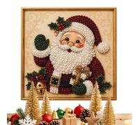 Generico Handcrafted Wall Decor With Frame | Gem Painting Christmas