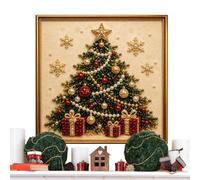 Generico Handcrafted Wall Decor With Frame | Gem Painting Christmas