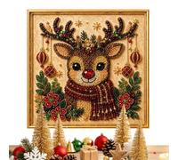 Generico Handcrafted Wall Decor With Frame | Gem Painting Christmas