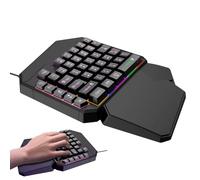 Genérico Handed Keyboard - Ergonomic Left Hand Mechanical Feel Keypad | Wired USB Mini Game Board For Mobile, PC & E-Sports | Keys Response For FPS Games