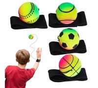 Generico Handgelenk Rückkehr Ball - 4-teiliges Gummibälle Set,Trainingsgerät Sportzubehör Für Fitnessstudio Zuhause Familienfeiern Eltern-Kind-Interaktion
