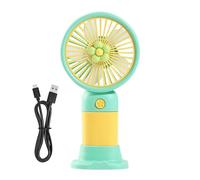 Generico Handheld Fan - 15x8x6cm Mini Desk Fan | Portable USB Rechargeable CoolingFan - Cute Stand Base | PP Material | Summer Travel Office Home Personal Cooling Gift