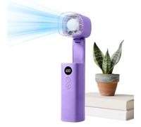 Generico Handheld Fan - 5-Speed Rechargeable, Foldable, With Light, 3000mAh
