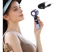 Generico Handheld Fan, Digital Display Cooling Device, Ice Compress Portable Fan, 199-Speed Rechargeable Breeze Machine for Hiking, Picnic, Outdoor, Sports, Camping, Travel, Summer Heat