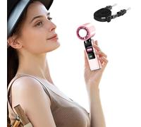 Generico Handheld Fan, Digital Display Hand Fan, Ice Compress Cooling, 199 Wind Speed Settings, Long-Lasting Battery, Ideal for Hiking, Picnic, Outdoor Sports, Travel, 7.2x2.36 Inches