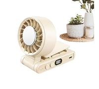 Generico Handheld Fan Rechargeable - ABS PC 18.3x6.9x3.6cm | 5 Speeds LED Digital Display, Powerful Personal Fan | Portable Cooling For Belts Straps Summer Travel Camping Outdoor Beach Sports Desk