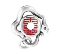 Generico Handmade Cinnabar Snake Bead Pendant,Guardian Serpent Protection Amulet for Jewelry Making,Unisex Gift for Women Men,Yoga Meditation (1)